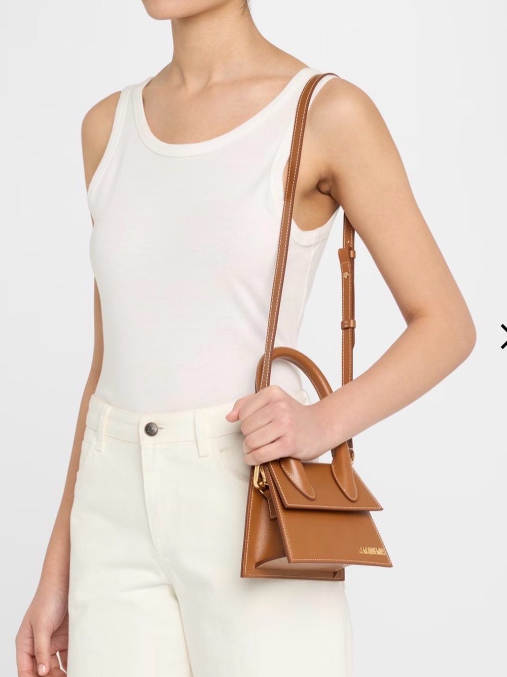 Jacquemus Tan Mini Le Chiquito Leather Shoulder Bag